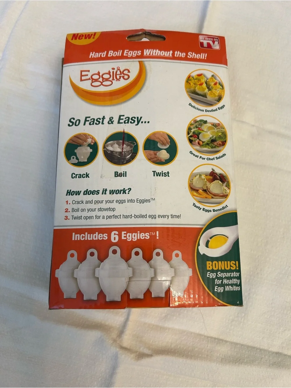 Eggies Hard Boil Eggs Without The Shell! 6 Eggies